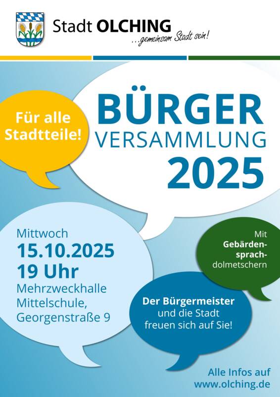 Plakat Bürgerversammlung 2025